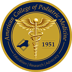Logo Recognizing Coastal Podiatry Associates's affiliation with American College of Podiatric Medicine